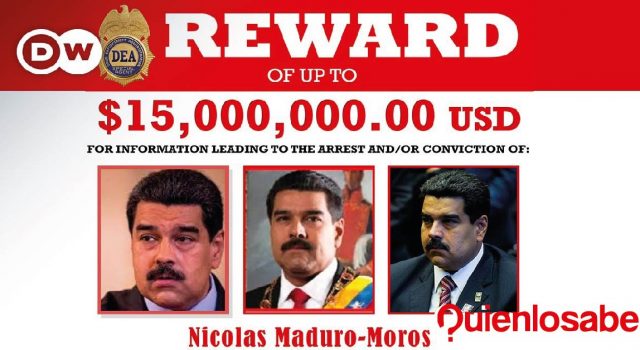 La recompensa por Maduro está dentro las más altas de la historia. Maduro recompensa