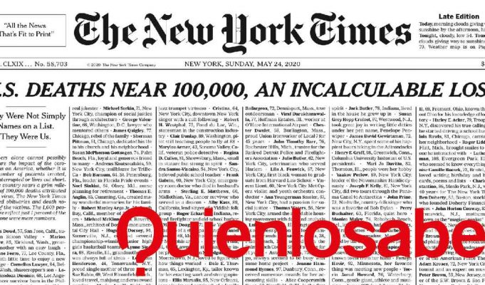 Portada New York Times