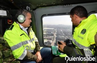 Iván Duque Helicóptero