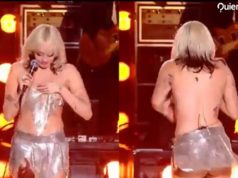 Miley Cyrus topless año nuevo