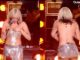 Miley Cyrus casi queda en topless durante el show de Año Nuevo. Miley Cyrus topless año nuevo