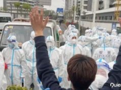 protestas en Shanghái por normas de confinamiento