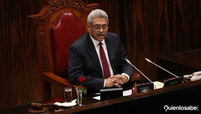 El presidente de Sri Lanka dimite