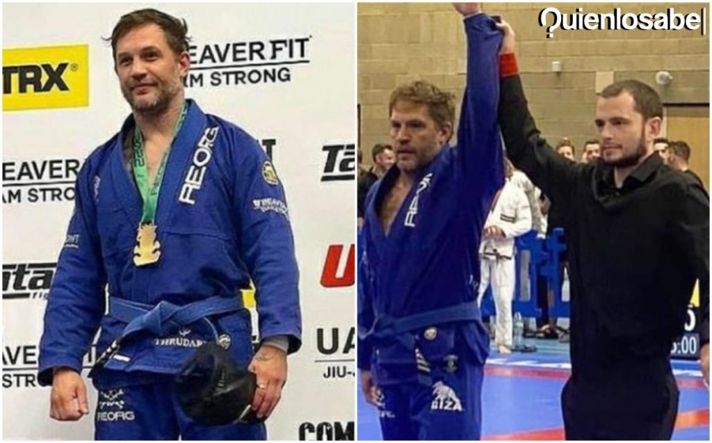 Tom Hardy haciendo jiu jitsu