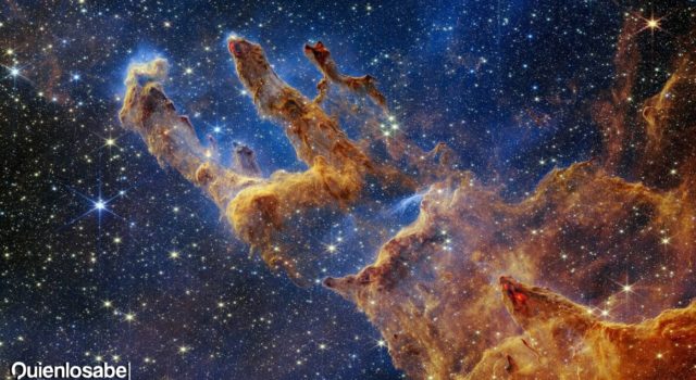 Los Pilares de la Creación captados por el telescopio James Webb. Los Pilares de la Creación