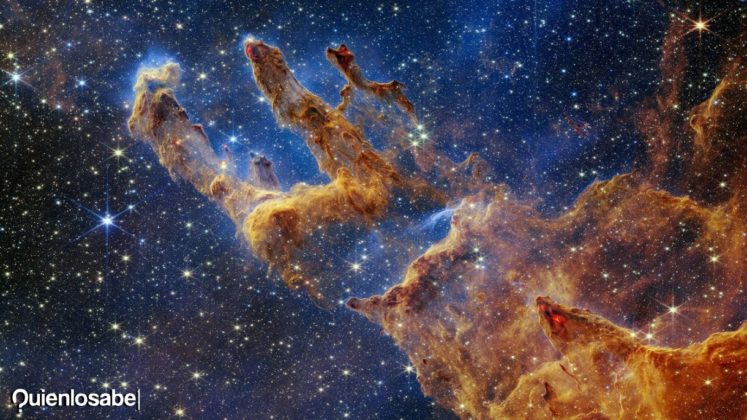 Los Pilares de la Creación captados por el telescopio James Webb.