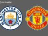 Escudos de Manchester City y United