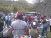 Accidente entre Bogotá-Villeta. accidente que quedó registrado en el video de un motociclista que transitaba por la vía Bogotá-La Vega, en la ruta a Villeta.