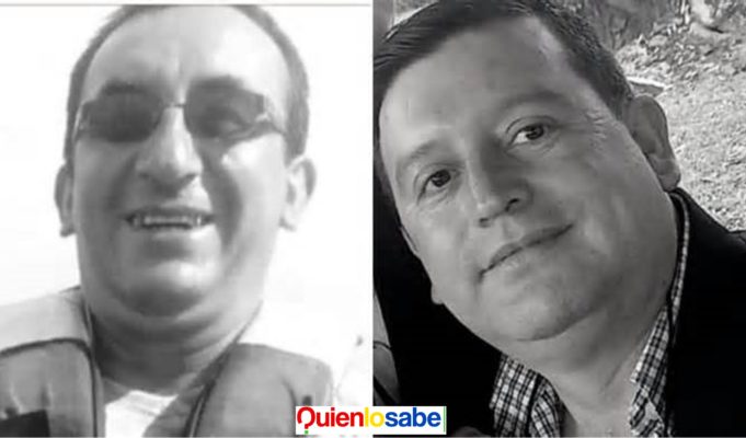Diego Delgadillo Sierra y Jesús Aguilar los dos hombres victimas del fatal accidente en Chiquinquirá.