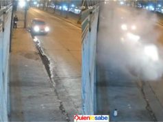 n Guayaquil un sujeto murió al intentar detonar un artefacto explosivo, las imágenes quedaron en video.