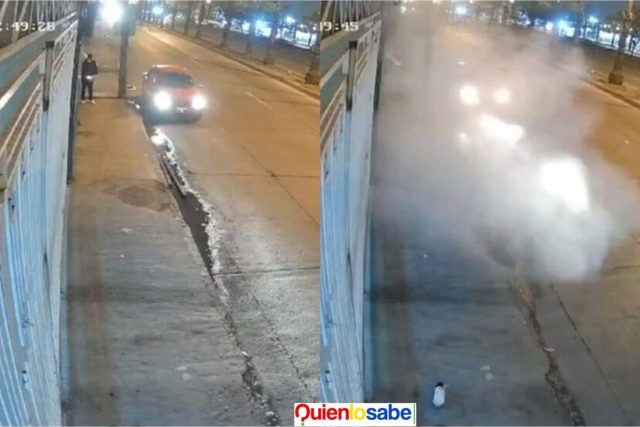n Guayaquil un sujeto murió al intentar detonar un artefacto explosivo, las imágenes quedaron en video.