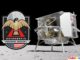 El modulo lunar Peregrine que se espera que descienda en la superficie lunar.