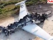 Ejercito Venezolano destruye avión en la frontera Colombiana. Venezuela destruye avión usado presuntamente para el trasporte de drogas y armas.