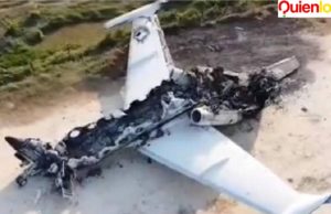 Venezuela destruye avión usado presuntamente para el trasporte de drogas y armas.