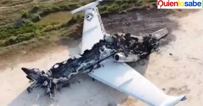 Venezuela destruye avión usado presuntamente para el trasporte de drogas y armas.