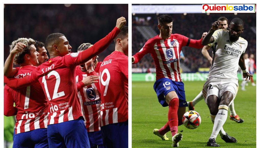 Atlético de Madrid deja por fuera a los dirigidos por Ancelotti. El atletico del Cholo deja por fuera de la Copa del Rey al Real Madrid.
