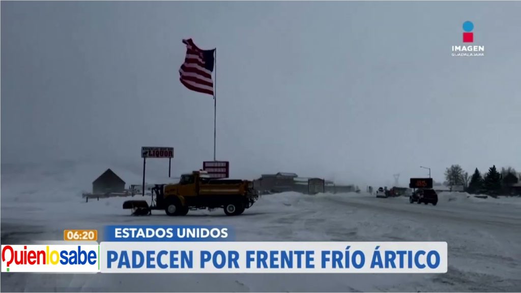 Temperaturas bajo cero en los Estados unidos.