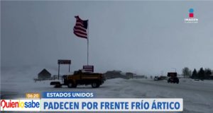 Temperaturas bajo cero en los Estados unidos.