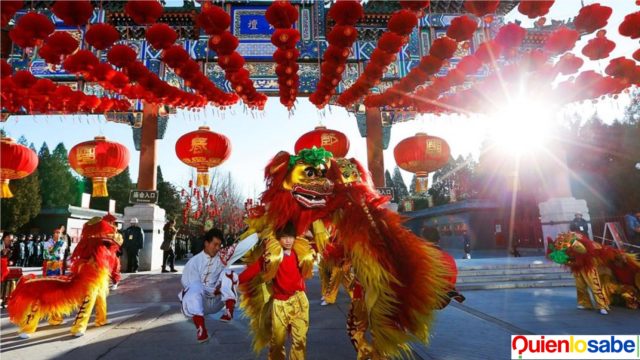 Festividades en China, el Nuevo año Chino se celebro el 10 de Febrero del 2024.