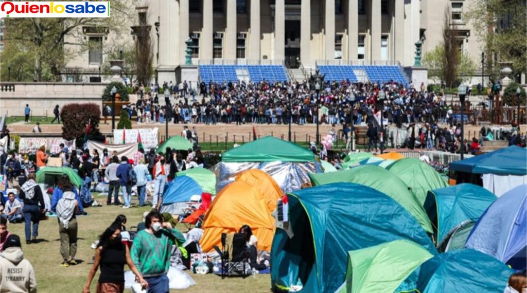 Las protestas Propalestinas van en aumento sin importar los detenidos en los campus de los Estados Unidos.