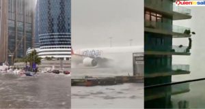 Lluvias e inundaciones sin precedentes en los Emiratos Árabes.