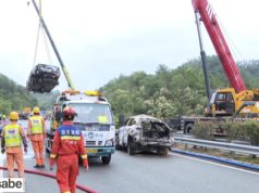A 48 muertos haciende el numero de victimas por el derrumbe en autopista de China.