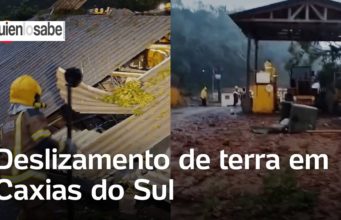 Deslizamientos y movimientos de tierra en Caxias do Sul en Brasil a causa de las fuertes lluvias.