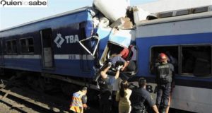 Fuerte accidente de trenes en Palermo, Argentina.