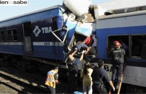Fuerte accidente de trenes en Palermo, Argentina.