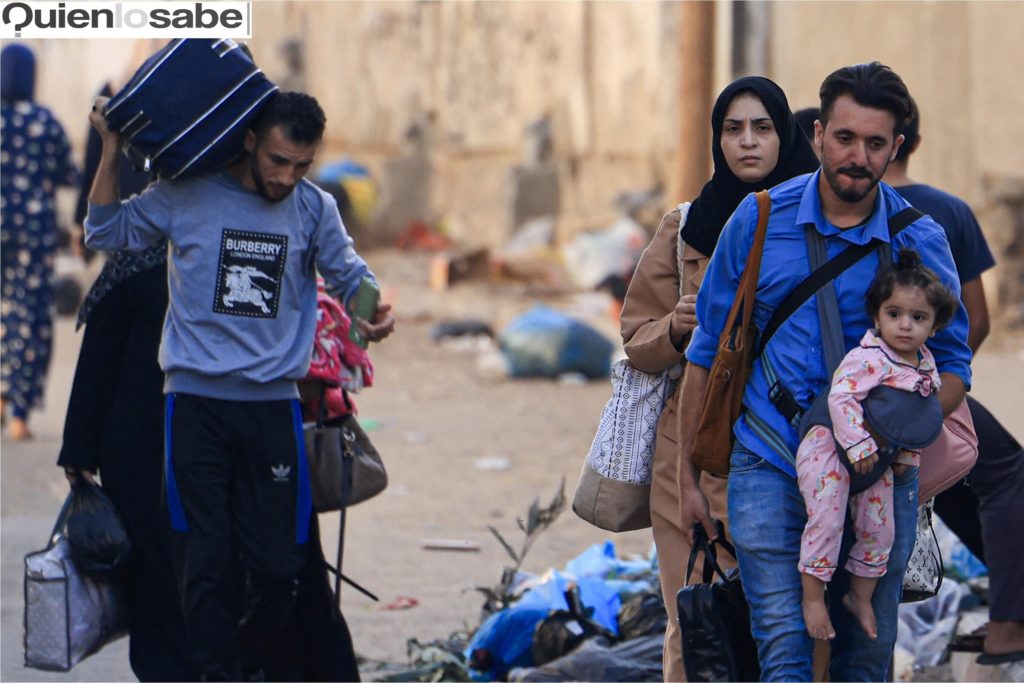 Desplazamiento masivo de miles de Gazatíes por las advertencias de Israel.